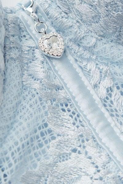 Blue Anna Silky Flowers Basque, 5601_060K, large image number 4