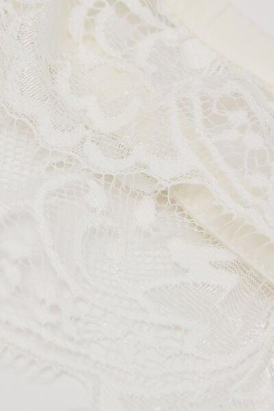 Ivory Ethereal Embrace Lace Garter, Powder White, large image number 4