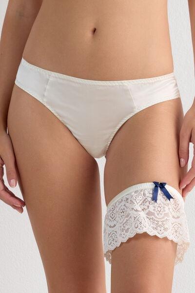 White Lace Garter, Powder White, large image number 0