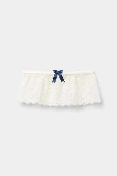 White Lace Garter, Powder White, large image number 1