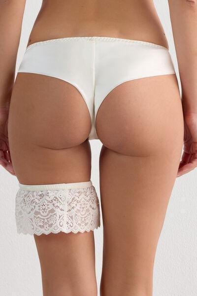 White Lace Garter, Powder White, large image number 3
