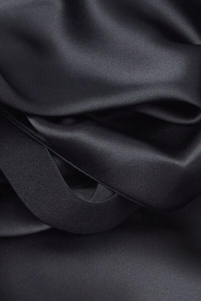 Black Silk Midi Skirt, , large image number 4