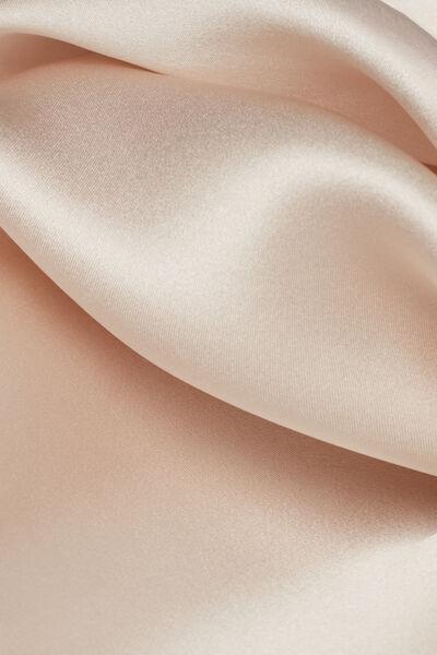 Cream Silk Midi Skirt, , large image number 4