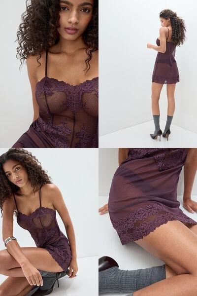 PURPLE GRAPE Pretty Flowers Babydoll, 5601_198K, large image number 5