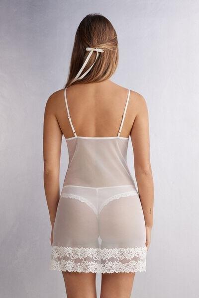 White Printed Babydoll, , large image number 3