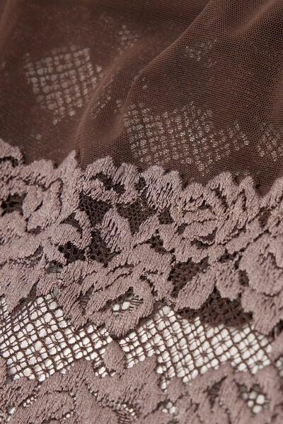 Brown Pretty Flowers Spaghetti Straps Babydoll, 5601_705J, large image number 4