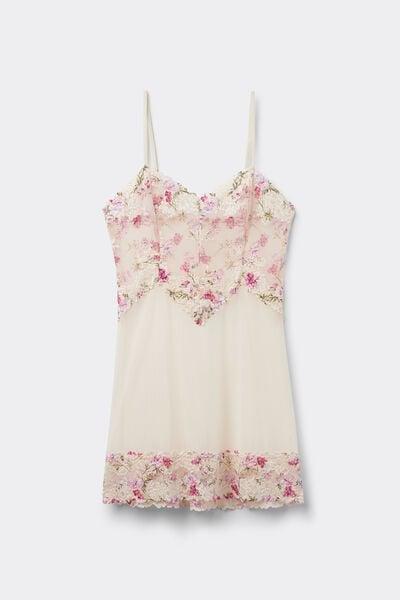 Pink Pretty Flowers Lace And Tulle Babydoll, 5601_057K, large image number 3