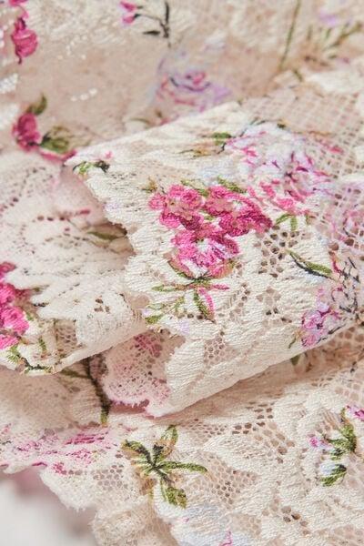 Pink Pretty Flowers Lace And Tulle Babydoll, 5601_057K, large image number 4