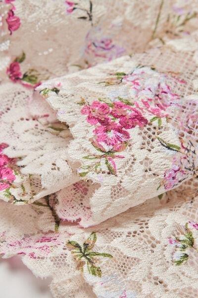 Pink Pretty Flowers Lace And Tulle Babydoll, 5601_057K, large image number 4