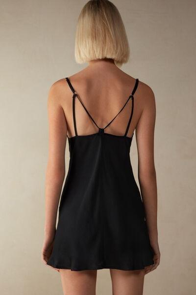 Black Layers Of Lust Satin Babydoll, , large image number 3