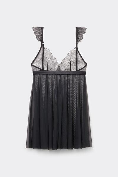 NERO Hypnotic Details Tulle and Lace Babydoll, , large image number 2