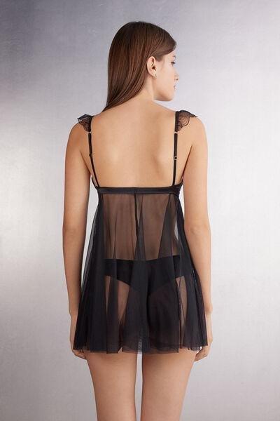 NERO Hypnotic Details Tulle and Lace Babydoll, , large image number 3