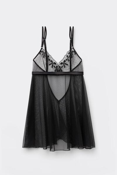 Black Frou Frou Romance Babydoll, , large image number 2