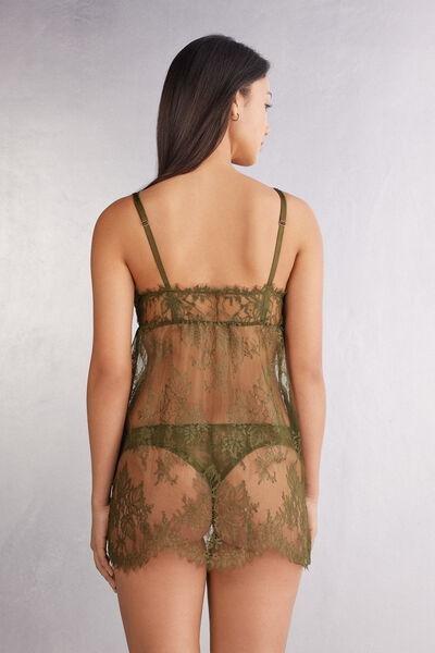 Green Imaginary Journey Lace Babydoll, 5601_848J, large image number 3