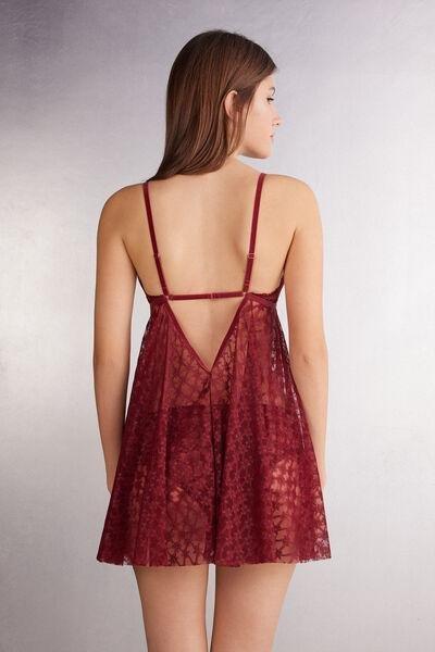 Red She Is A Classic Lace Babydoll, 5601_770J, large image number 3