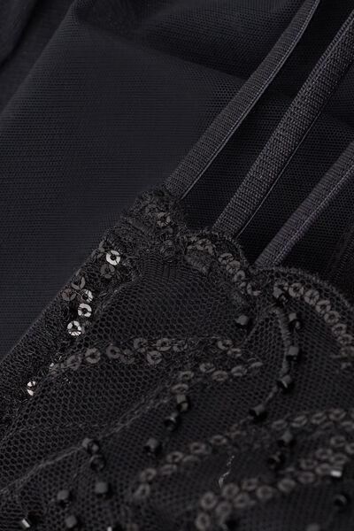 Black Dark Moon Girl Balconette Babydoll, Black, large image number 4