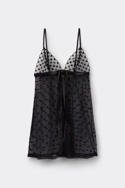 Black The Love Club Lace Babydoll, Black, large image number 3