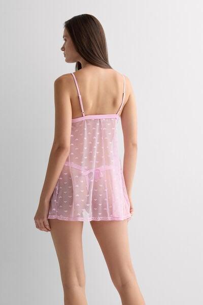 Pink / Red The Love Club Lace Babydoll, 5601_058K, large image number 2