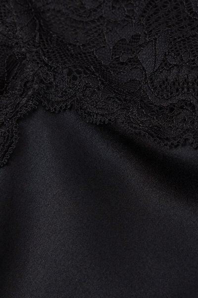 Black Silk Slip Dress, Black, large image number 10