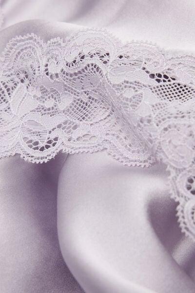 Lilac Lace Insert Detail Silk Slip, 5601_056K, large image number 4