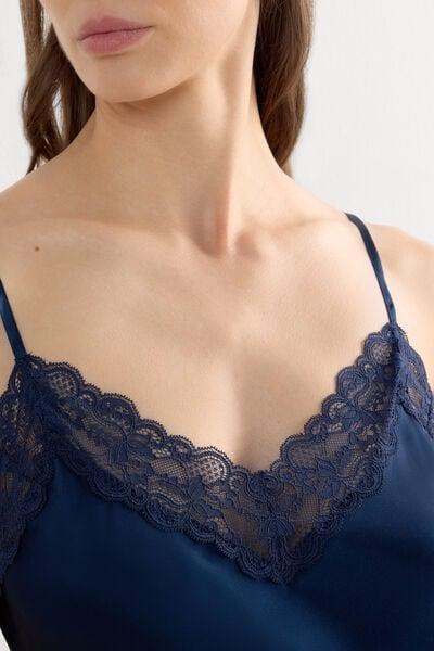 Blue Silk Slip Dress, Intense Blue, large image number 11