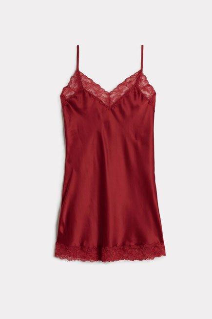 Red Silk Slip Dress, Red, large image number 4