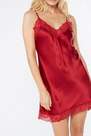 Intimissimi - Red Silk Slip With Lace Insert Detail