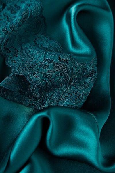 Green Silk Slip With Lace Insert Detail, 5601_4572, large image number 4