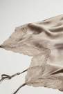 Intimissimi - Beige Silk Slip With Lace Insert Detail