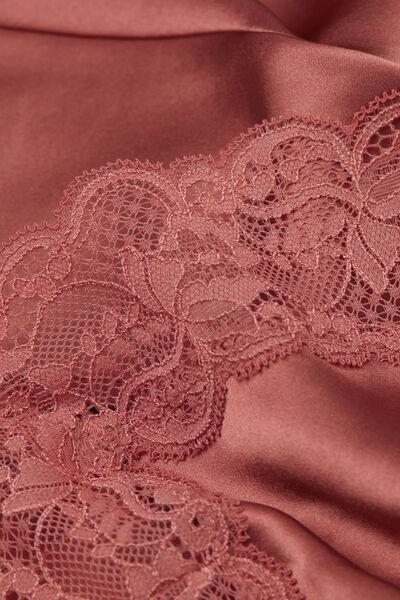 Pink Lace Insert Silk Slip, , large image number 4