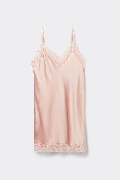 Pink Silk Slip Dress, 5601_852J, large image number 2