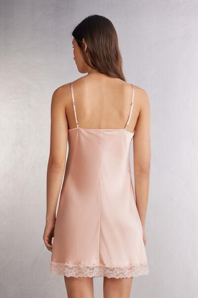 Pink Silk Slip Dress, 5601_852J, large image number 3