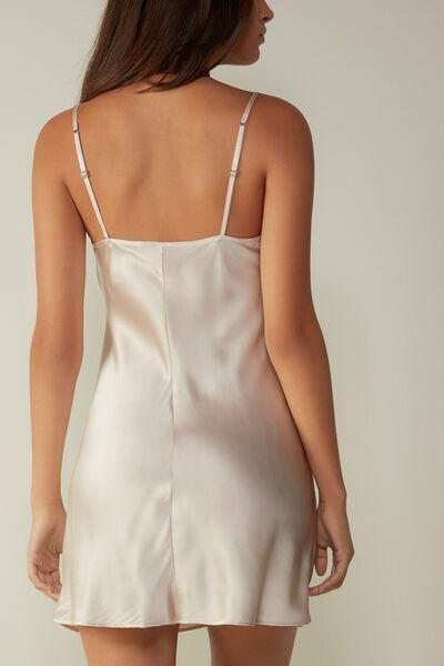 Beige Silk Slip, , large image number 5