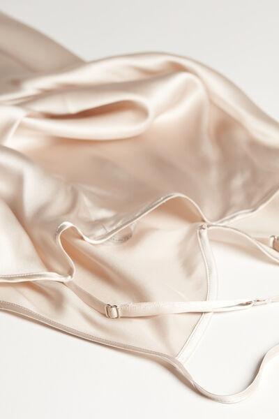 Beige Silk Slip, , large image number 6