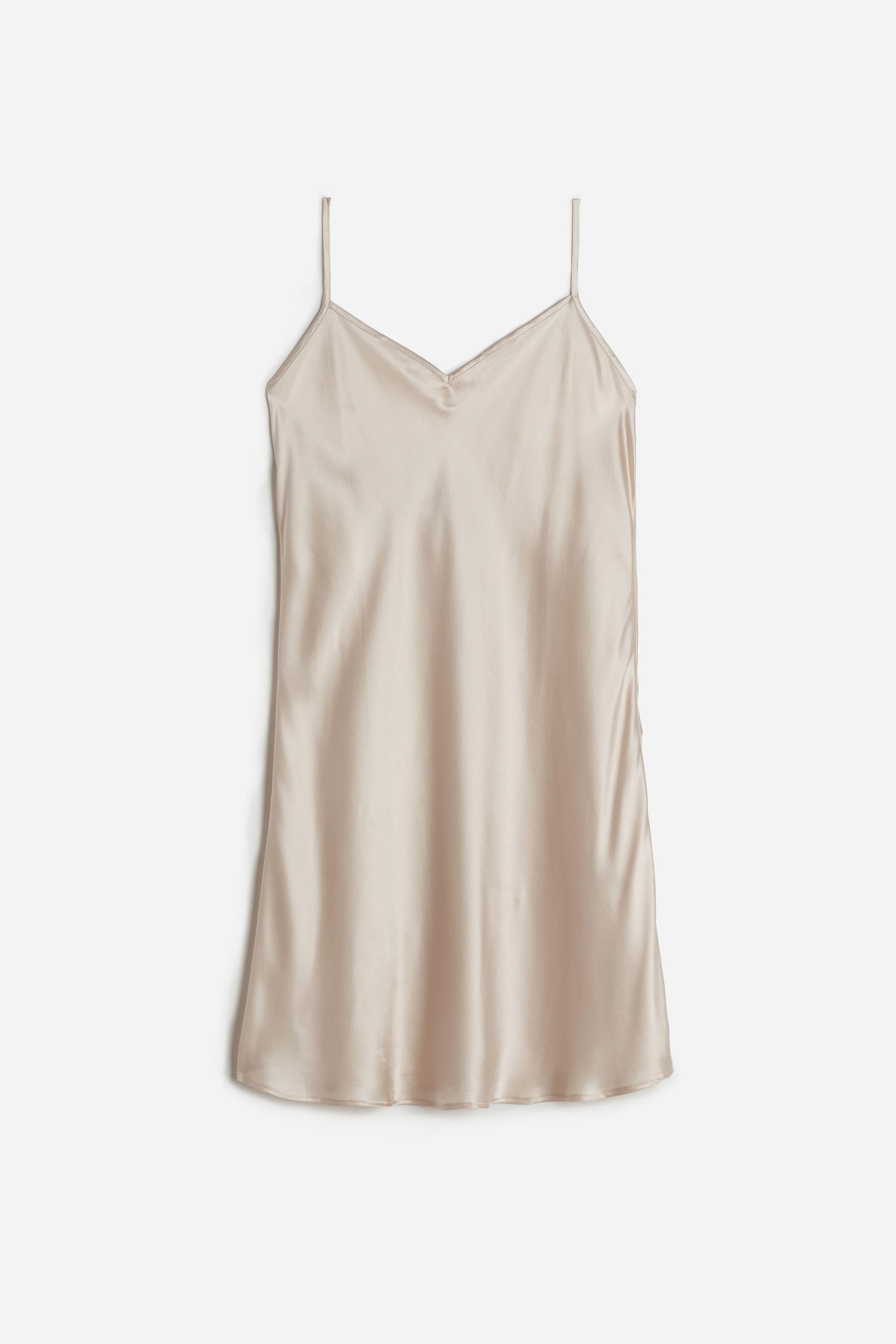 Beige Silk Slip, , large image number 7