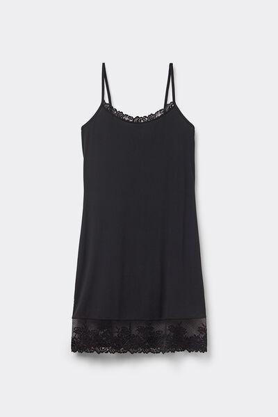 Black Pretty Flowers Slip Dress, , large image number 2