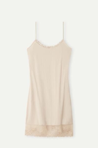 Cream Pretty Flowers Slip Dress, , large image number 2