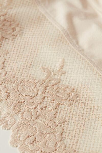 Cream Lace-Trimmed Slip, , large image number 4