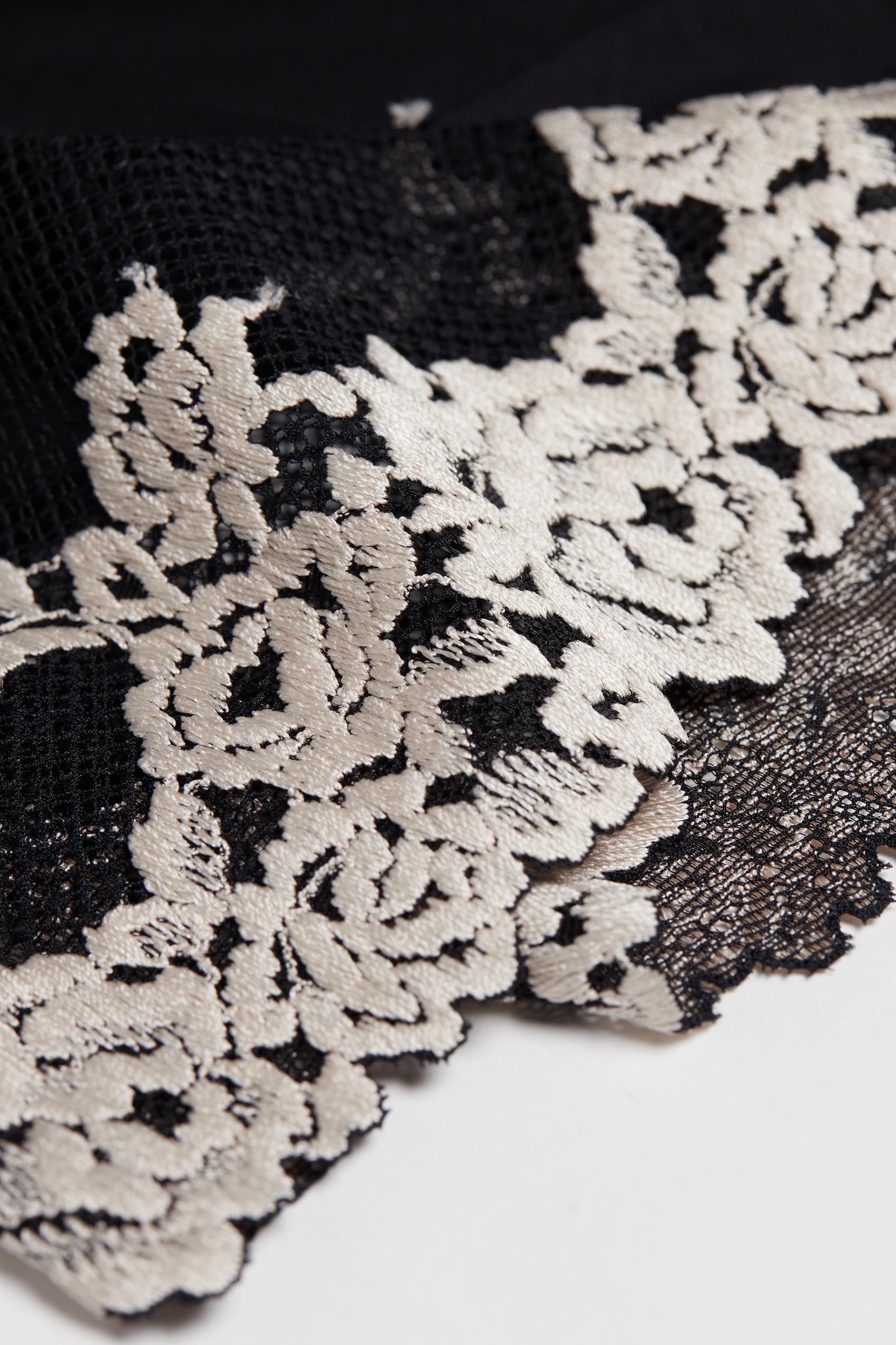 Black Lace-Trimmed Slip, , large image number 5
