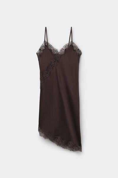 Brown Asymmetrical Satin Slip, 5601_705J, large image number 3