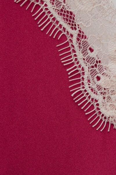 Pink Contrasting Lace Silk Slip, 5601_110K, large image number 4