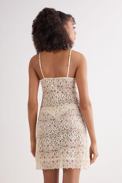Beige Italian Riviera Lace Slip, , large image number 3