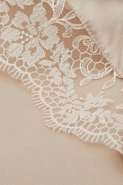 White Luxury Dreams Silk Slip Dress, Natural, large image number 4