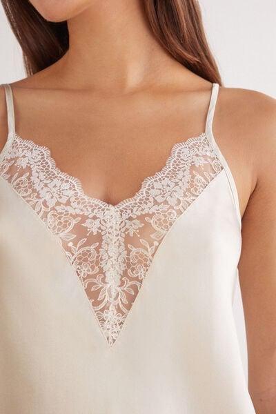 White Luxury Dreams Silk Slip Dress, Natural, large image number 10