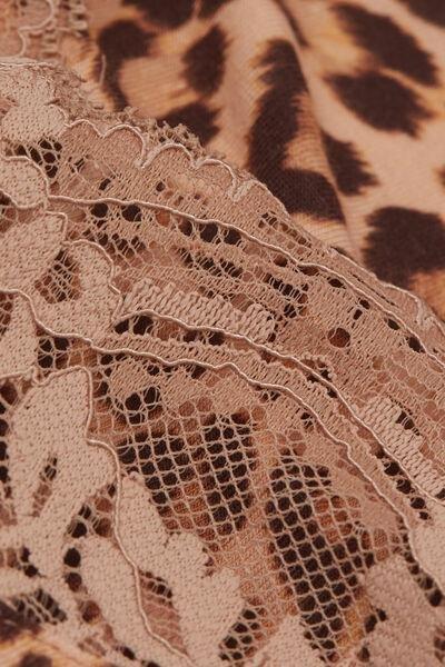 Beige Animal Print Pretty Savage Slip Dress, , large image number 4