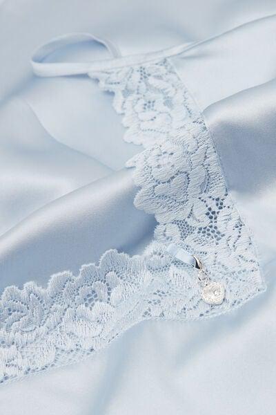 Blue Silky Flowers Silk And Lace Slip, 5601_060K, large image number 4