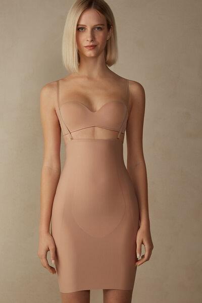Beige  Seamless Microfibre Shaping Slip, , medium