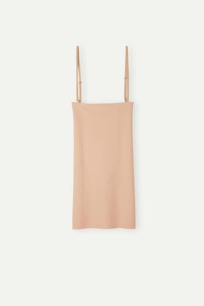 Beige Shaping Slip Dress, , large image number 2