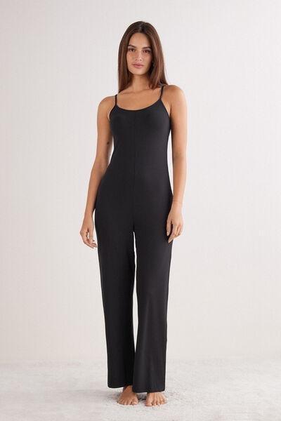 Black Your Everyday Wear Ribbed Jumpsuit, , large image number 0