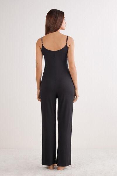 Black Your Everyday Wear Ribbed Jumpsuit, , large image number 3